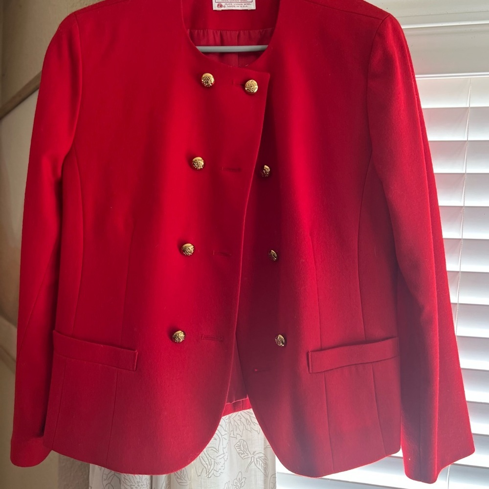 Pendleton Red Double-Breasted Blazer